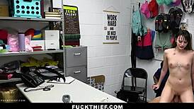 Mall Cop Strikes Deal with Birthday Girl Thief for Hardcore Action. Shop Punishment Turns Wild - Fucktheif