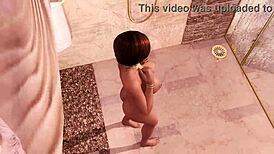 Big Tits Babe Exclaims, Watch Me Bathe Nude in the Shower!