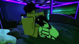 Intense Action With Cow Character In Roblox Game