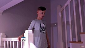 Eighteen-Year-Old Guy Triumphs with Babysitter at Home