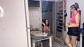 Curious neighbor begs for sugar and a hard fuck at midnight