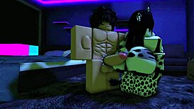 Intense Action With Cow Character In Roblox Game