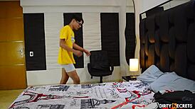 The nerd stepbrother fantasizes about fucking his hot stepsister with big ass