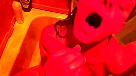 Man, this stranger gags on deep throat in a wild shower! 💦