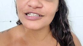 Paty Uses Magic Wand on Her Ass and Cums Hard with Dildo