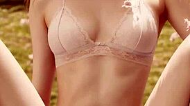 Lingerie Models Under The Cherry Blossom Trees