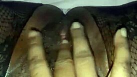 dirty slutty maid peeing indoors in her thong and panties