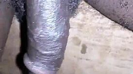 Bigblackie shaves and masturbates with my big black dick