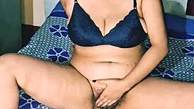 I’m obsessed with my desi girl’s big boobs and dildo play