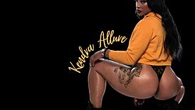 ebony couple's assjob in shower