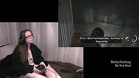 In this naked playthrough of Last of Us 2, the BBW gamer shows off her big ass and tits.