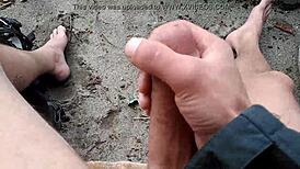 Playing Masturbation Games on the Beach in Public