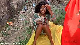 Slutty African Wife Came For Solution And Got Fucked