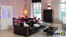 April Velvet Helps Neighbor With Big Task While Husband Watches