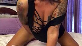 Seducing the camera with my glass dildo to squirt