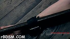 suggestive toy play for a charming brunette sweetheart