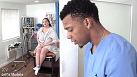 Chubby beauty aurora rainbow gets bent over and fucked by hung black nurse jm1324