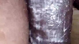 Bigblackie shaves and masturbates with my big black dick