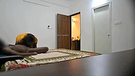 maid gives blowjob and deepthroat while cleaning room