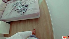 Why does this stepmom masturbate next to her stepson in bed?