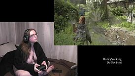In this naked playthrough of Last of Us 2, the BBW gamer shows off her big ass and tits.