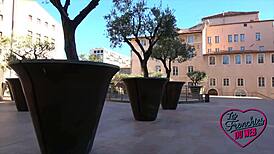 lylou brunette perverse gets to fuck two guys in threesome