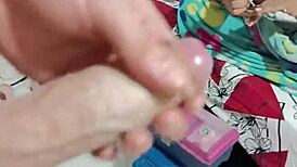Masturbate While Wife Does Nails Close-Up