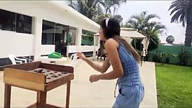 Candyboom Peruvian Latina Gets Wet Pussy Fucked And Blowjob