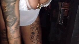 In the swing, she eagerly gave herself to a social media fan, turning into a slutty encounter.