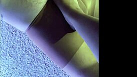 Making my husband WEAR my WET pantyhose while I GIVE him a FOOTJOB