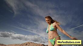 Naughty Sahara Skye Sucks Charles Dera's Big Cock At The Beach!