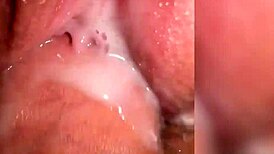 follando un coño jugoso lleno de leche