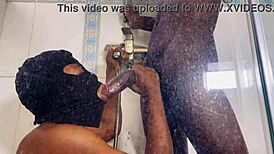 On your knees gobbling the monster cock down your throat, then bent over the wall for hardcore fucking.