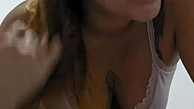 Big pussy lips dominate as she sits on her friend's face until suffocation.