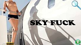 Let's fuck in the sky with blowjob and anal