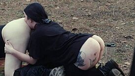 Submissive Cutie Licks Ass And Piss At Roadside Picnic Before Rough Face Fucking