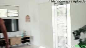 Wow, horny housewife jumps into cheating threesome action! 😍