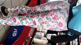 big ass mexican woman shopping in the store