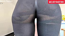 Big tits milf Melody Radford in sheer leggings! 😍