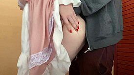 hot maid could not resist to fuck me, pretty college cowgirl sex homemade outdoor girlfriend redhead