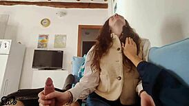 ragazzo begs for blowjob but gets only handjob in kinky amateur game