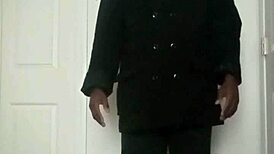 Stretching arms like exercise routine