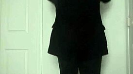 Stretching arms like exercise routine