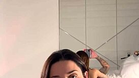 Big boobs hot brazilian giving an amazing wet blowjob on pov