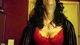 Bisexual Crossdressing Sissy Faggot Loves The Taste Of His Cum Licked From His Hand And Smeard On His Face