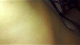 Bent over in doggystyle, her black pussy gets creampied in quick homemade fuck.