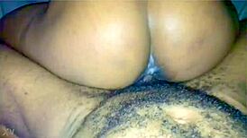 Ebony Beauty Rides Massive Cock to Creamy Finish