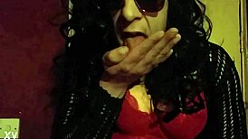 Bisexual Crossdressing Sissy Faggot Loves The Taste Of His Cum Licked From His Hand And Smeard On His Face