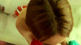 Beautiful MILF invited me to shower, sucked my cock! 😘