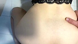 stepsister stuck in washing machine, cowgirl creampie follows.